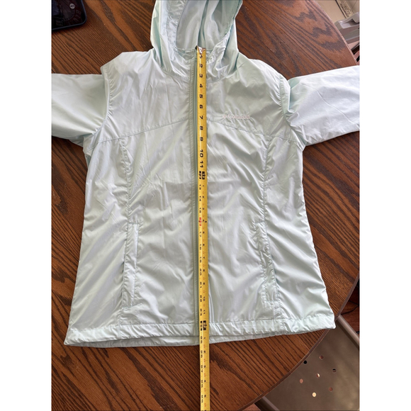 Columbia Women’s Arcadia II Mint Green Jacket/Rain Coat Size Small Brand New - Picture 7 of 7